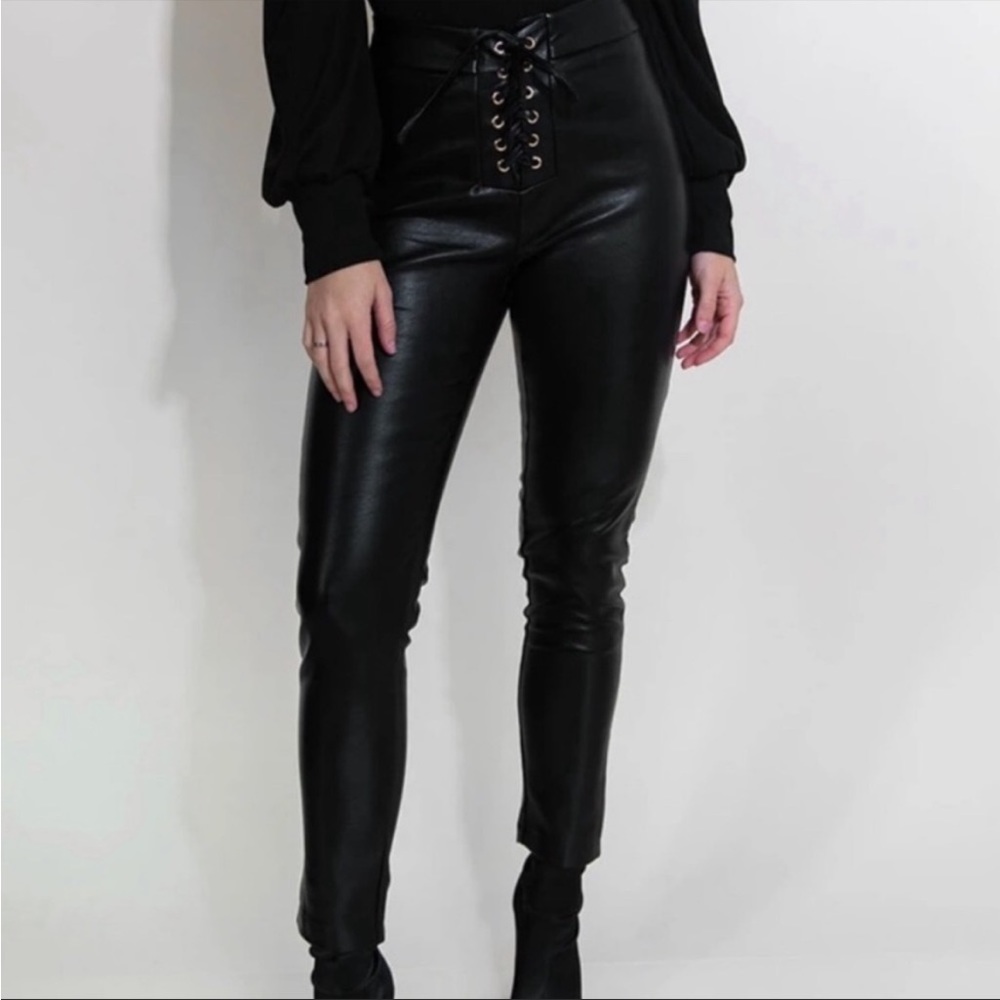 Kittenish leather pants